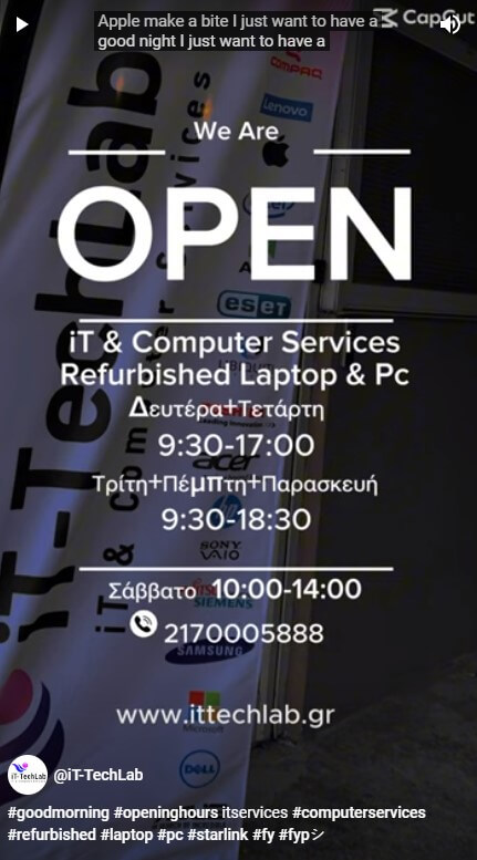 Read more about the article #goodmorning #openinghours #fy #fypシ #itservices #computerservices #refurbished #laptop #pc #starlink