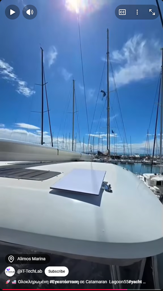 🚀🚢 Ολοκληρωμένη #Eγκατάσταση σε Catamaran  Lagoon55 #yacht #marine #starlinksatellites   🦾😎